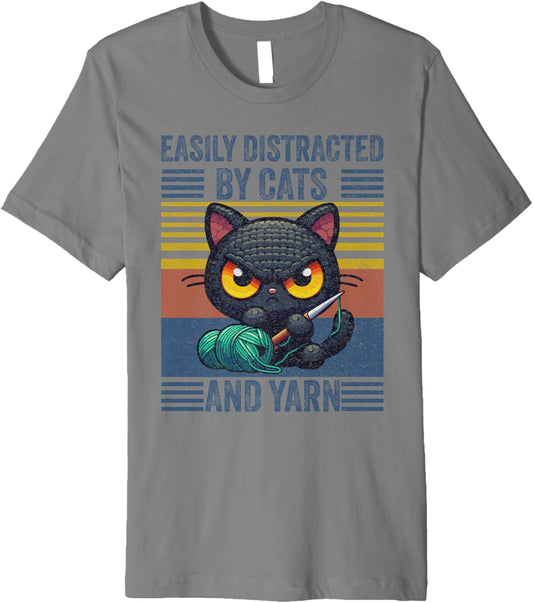 Kitten Lover Crochet | Easily Distracted By Cats And Yarn Premium