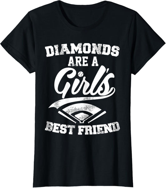 Diamonds are a Girl's Best Friend T Shirt | Baseball Shirt