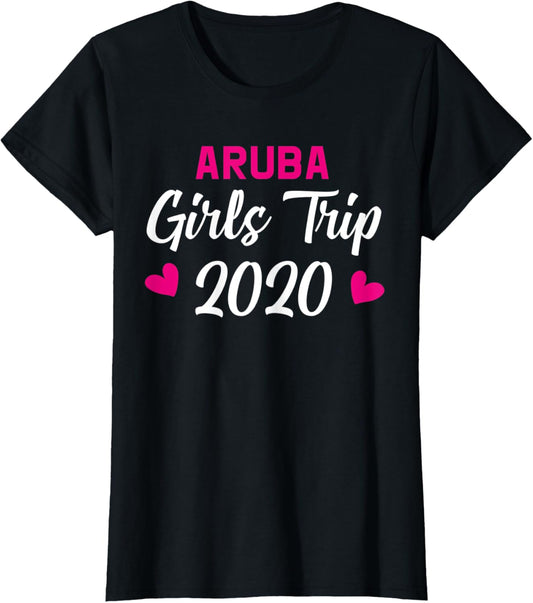 Womens Aruba Girls Trip 2020 Tee Gift Bachelorette Farewell