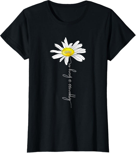 Happiness Is Being An Oma Daisy Tshirt Mother's Day Gifts