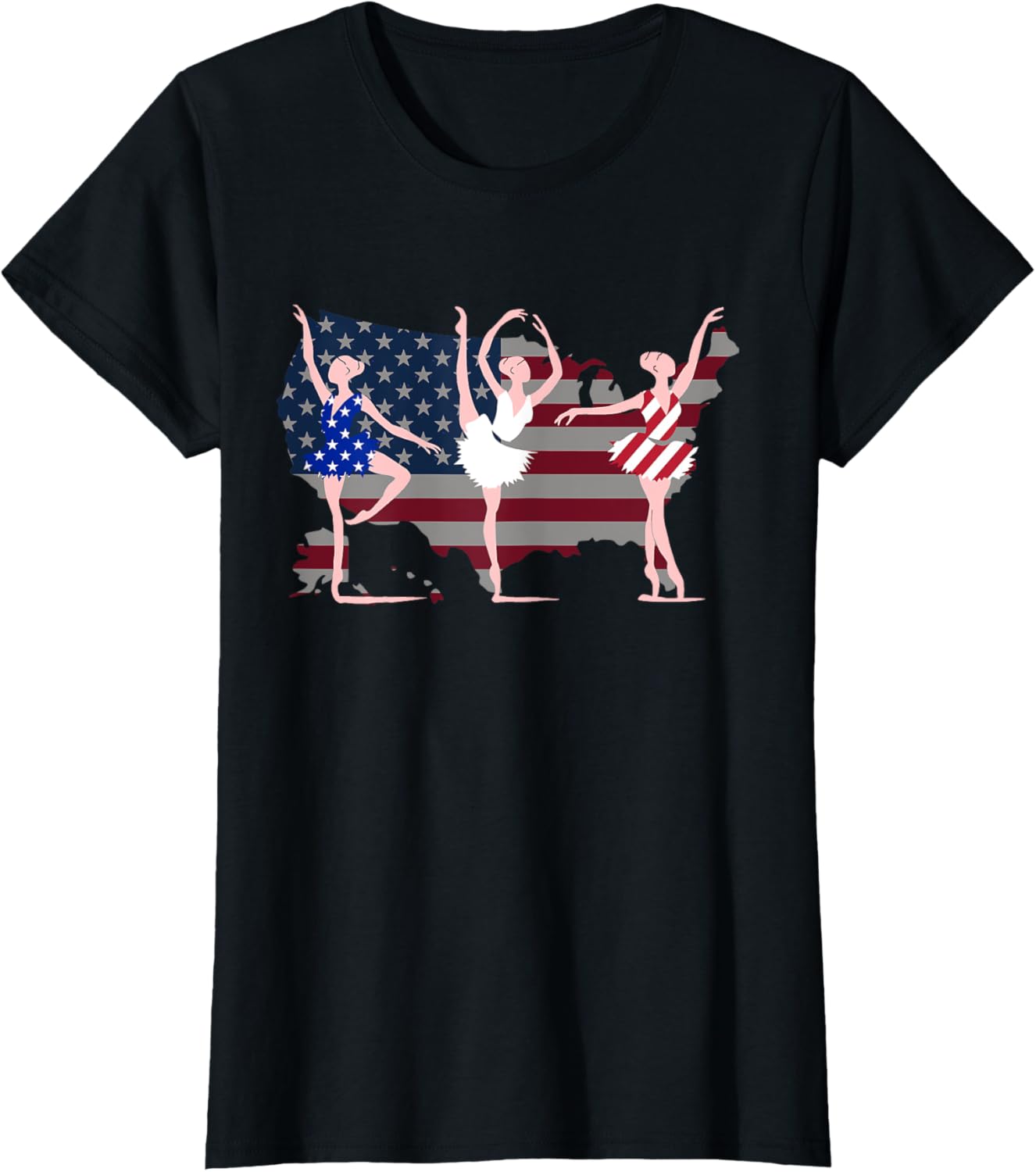 Ballerina Ballet Usa American Flag 4Th Of July Dance Gift