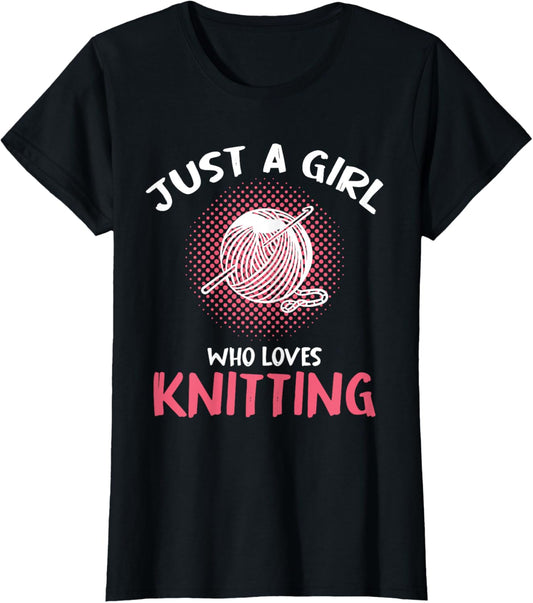 Just A Girl Who Loves Knitting Yarn