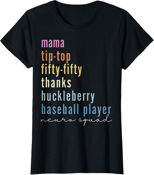 Mama Tip Top Fifty Thanks Huckleberry Baseball Player Mom
