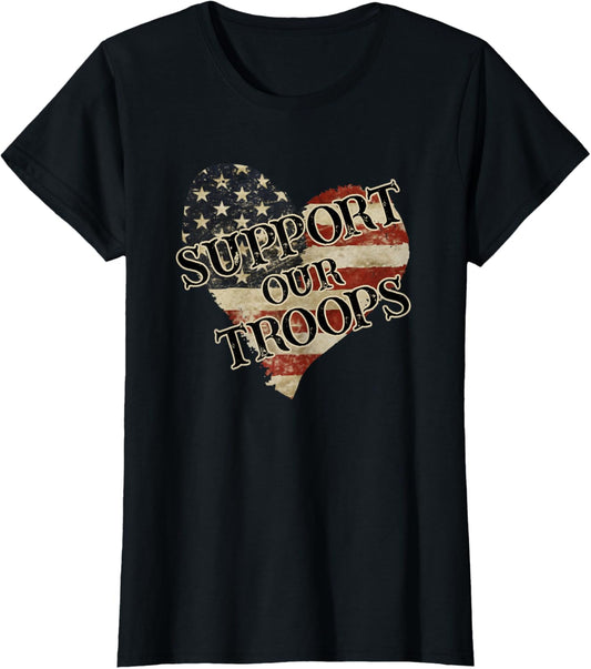 Support Our Troops Patriotic Military American Flag