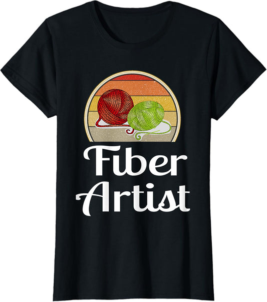 Womens Funny Knitting Shirt Knitter Crochet Yarn Fiber Artist Gift