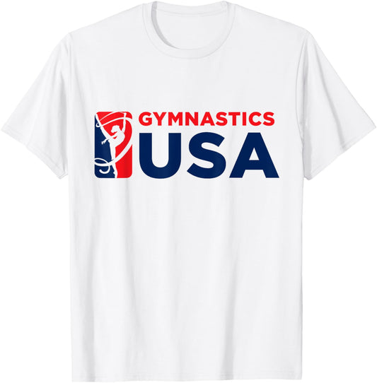 Gymnastics Usa Support The Team Tshirt Usa Flag