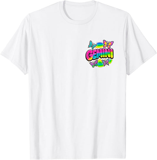 Gemini Y2K Butterfly Airbrush Zodiac Aesthetic Retro