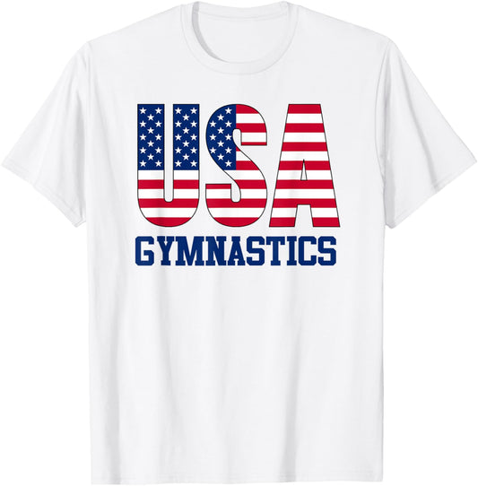 Usa With American Flag Gymnastics Sports