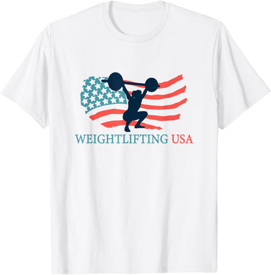 Weightlifter Gym Weightlifting Usa Team Coach American Flag