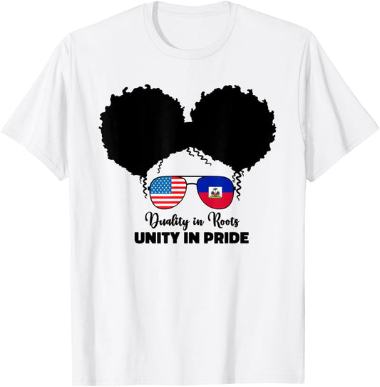 Half Haitian And American America Haiti Usa Flag Kids Girl