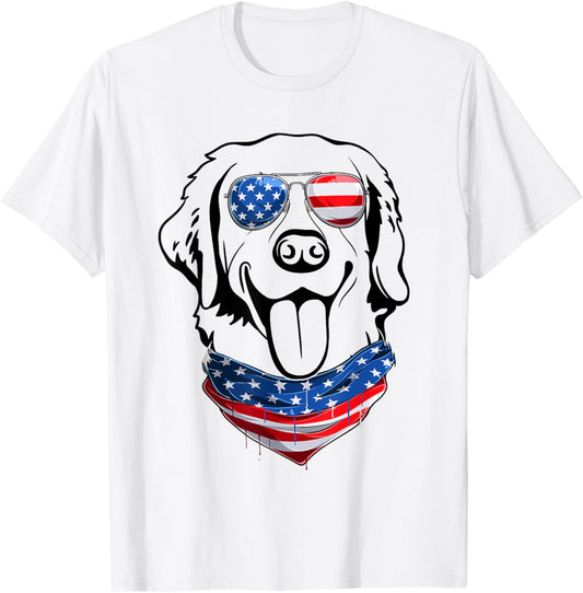 Labrador 4Th Of July Patriotic American Flag Labrador Dog