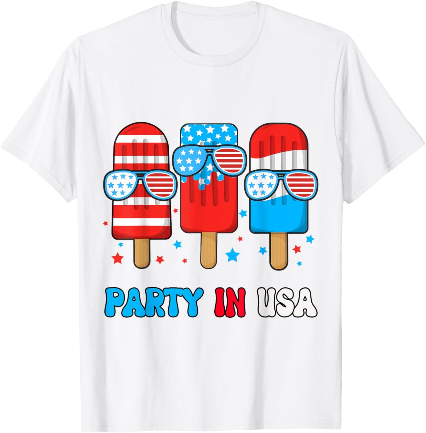 Party In Usa 4Th July Popsicle Usa Flag Men Boy Toddler