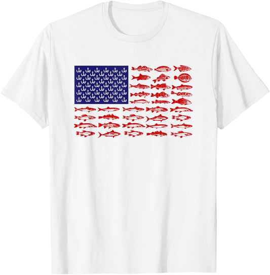 Fish American Flag Patriotic Fishing 4Th Of July