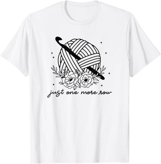 Just One More Row Crochet Hook Pretty Flower Yarn