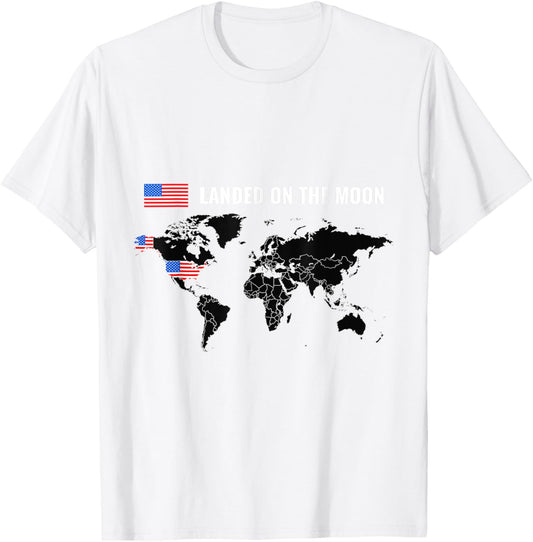 Landed On The Moon Usa Pride Design Liberty Emblem