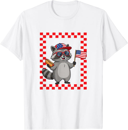 Raccoon 4Th Of July Toddler American Flag Patriotic Boy