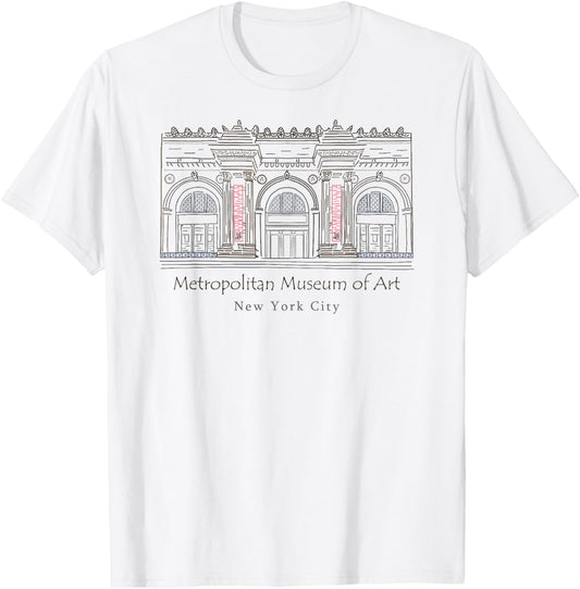 New York City Metropolitan Museum Of Art Usa Hand Drawing