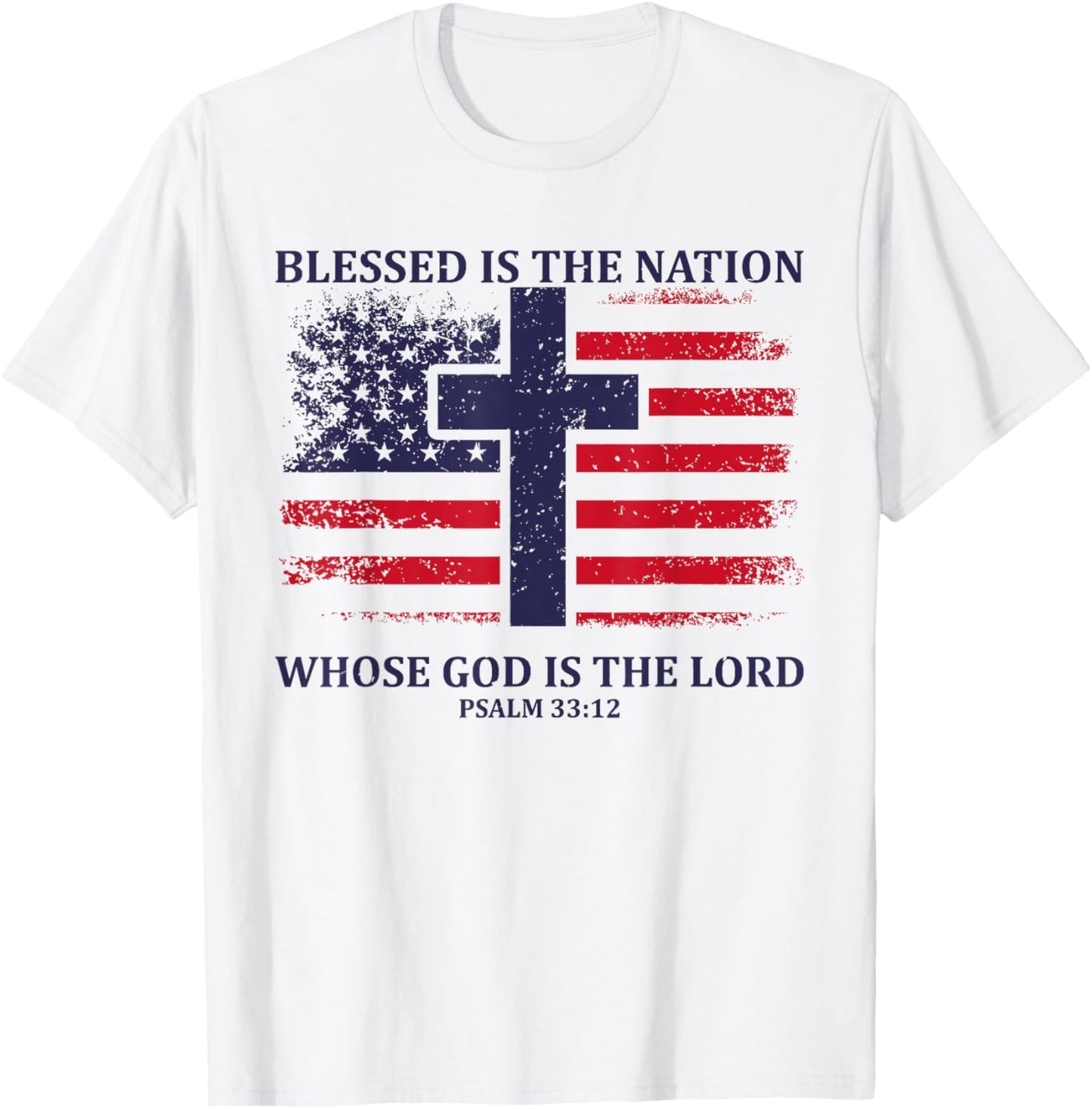 Blessed Is The Nation Whose God Is The Lord American Flag