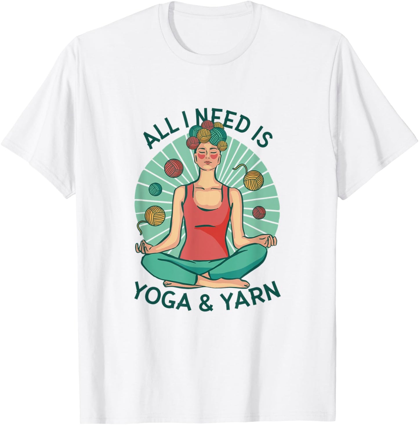 Woman meditating with yarn