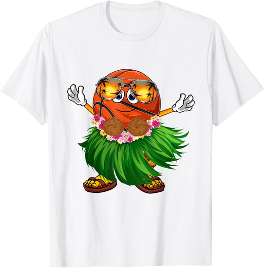Cute Hawaiian Basketball Ball Tropical Beach Summer Vacation