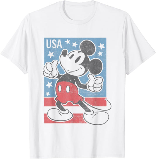 Disney Mickey And Friends 4Th Of July American Flag Stamp