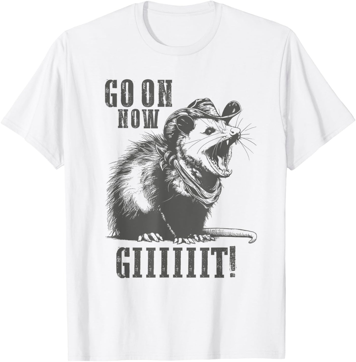 Vintage Cowboy Opossum Shirt   Go On Now Git Western Opossum