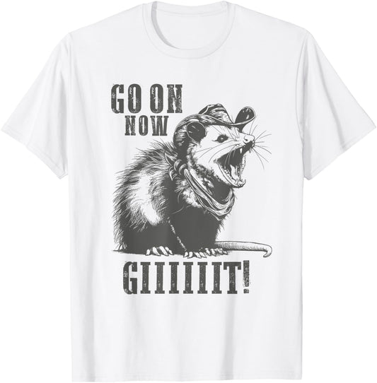 Vintage Cowboy Opossum Shirt   Go On Now Git Western Opossum