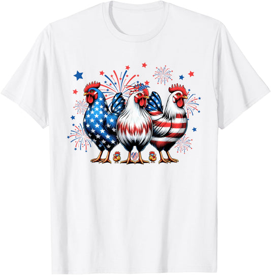 Cute Chicken Usa Flag Patriotic Chicken Lover 4Th Of July