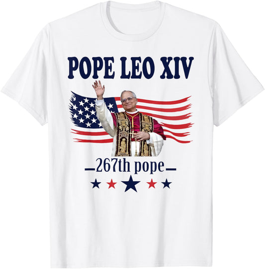 Pope Leo Xiv Usa Flag 267Th Pope Leo Xiv Funny Usa Patriotic