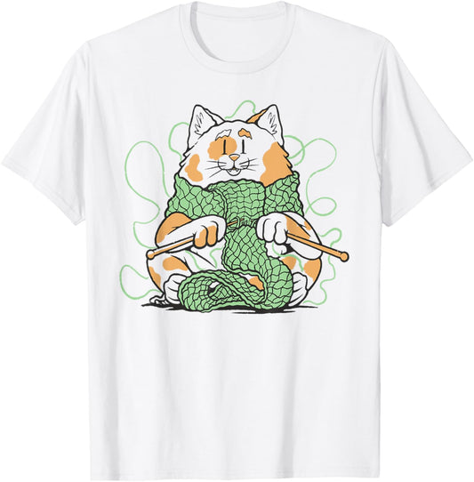 Funny Crazy Cat Lady Knitting Kitty Yarn Lover Crafting Cats