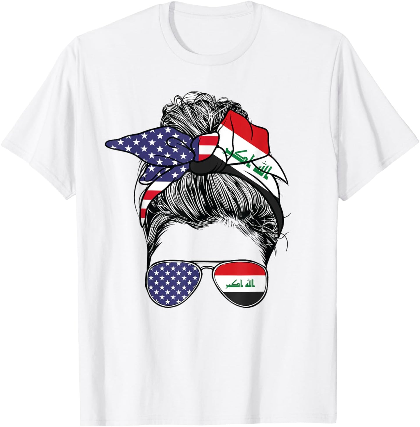 Iraqi Women Girl Usa Heritage American Iraq Flag