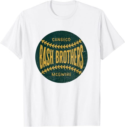 Distressed vintage-look Bash Brothers t-shirt | Baseball
