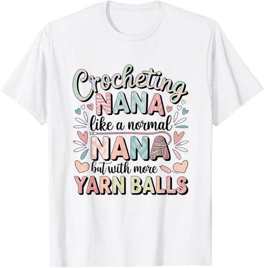 Crocheting Nana Yarn Balls Fun for Grandma