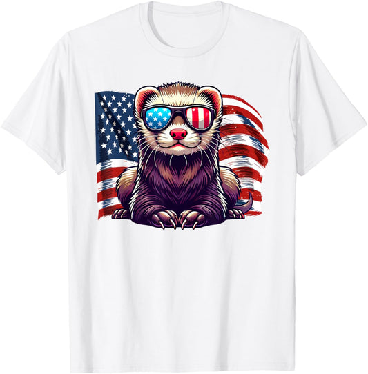 Usa Flag Ferret Pets Patriotic Sunglasses Ferrets American