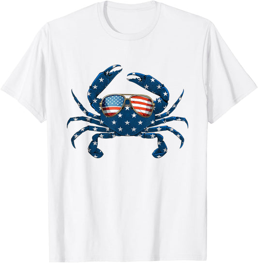 Patriotic Crab 4Th Of July Usa Crustacean Seafood Crabbing