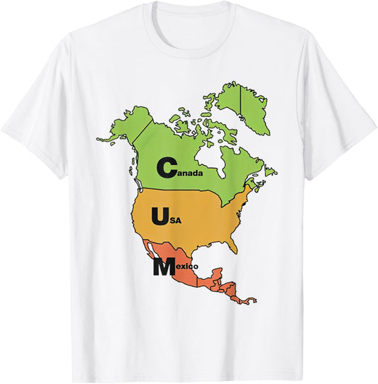 Cum Map Canada Usa Mexico