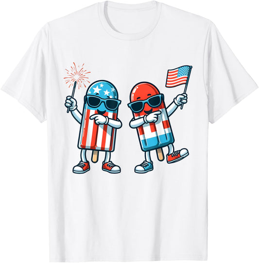 Cute Popsicle American Flag 4Th Of July Patriotic Summer Boy