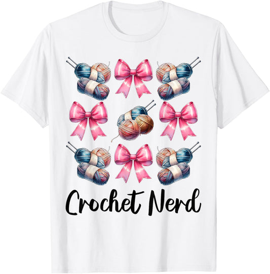 Crochet Nerd Crocheting Crocheter Knitting Yarn Girl Mom