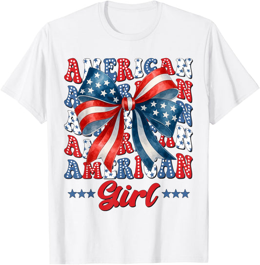 4Th Of July American Girl Coquette Usa Flag Patriotic Kids