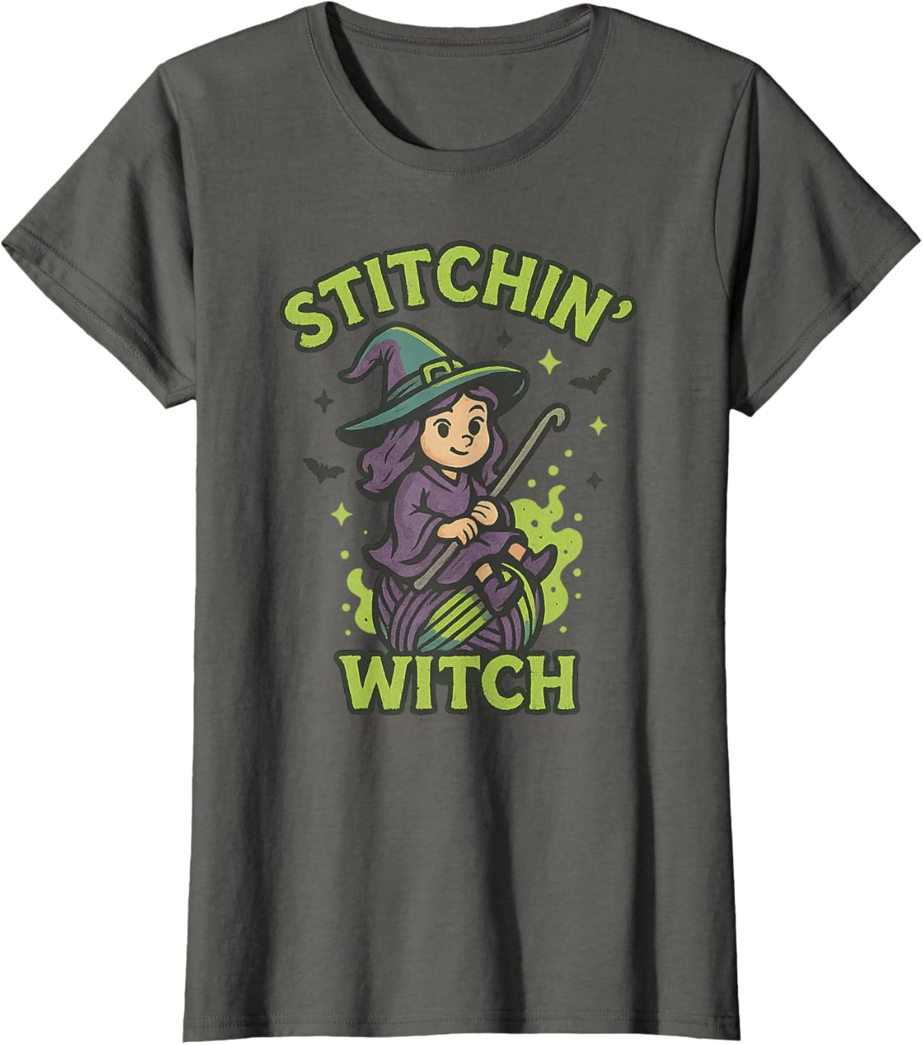 Stitchin\u2019 Witch Halloween Crochet Funny Knitting Yarn