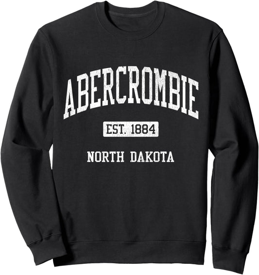 Abercrombie North Dakota ND JS04 Vintage Athletic Sports Sweatshirt