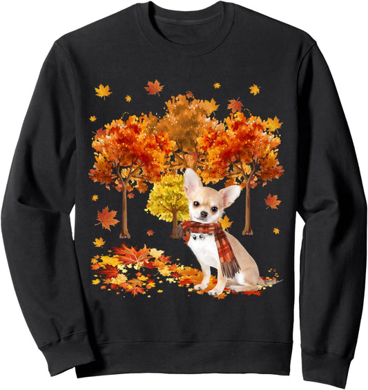 It's Fall Y'all Cute Chihuahua Autumn Tree Fall Leaves Sweatshirt