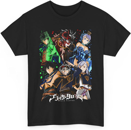 ASTA T Shirt, Black Anime Clover Anime T Shirt