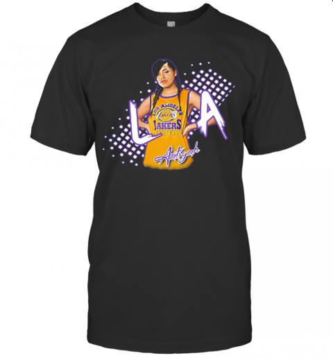 Aaliyah Los Angeles Lakers Basketball T Shirt