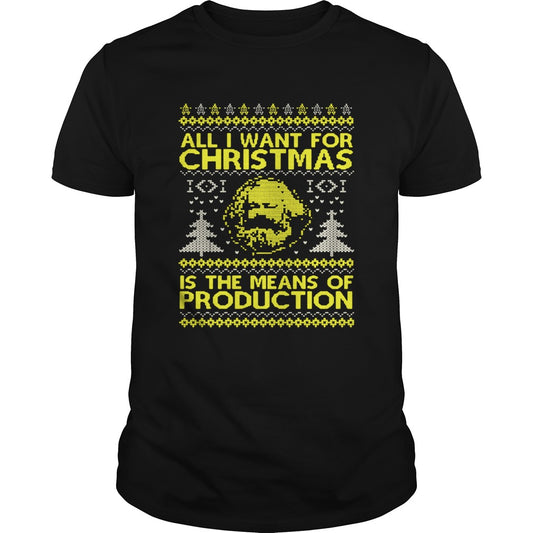 All I Want For Christmas Is The Means Of Production Ugly Christmas Shirt