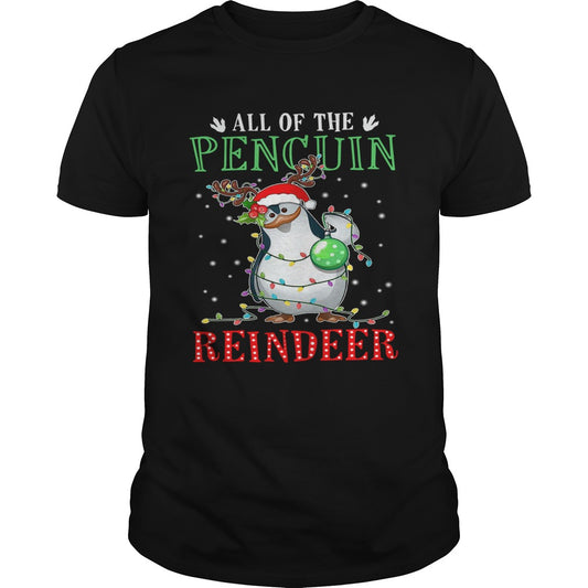 All of the Penguin reindeer light christmas shirt