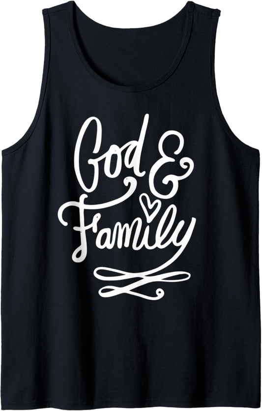 God and Family   Christian Clothing Tank Top
