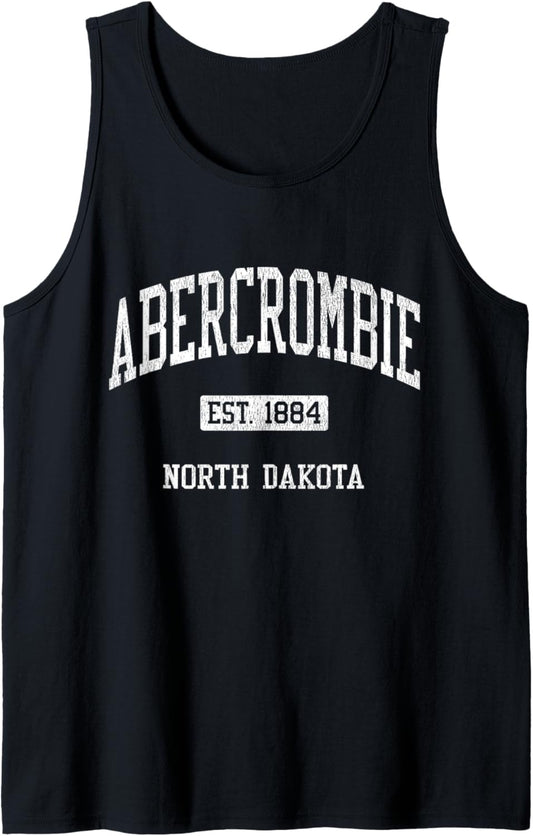 Abercrombie North Dakota ND JS04 Vintage Athletic Sports Tank Top