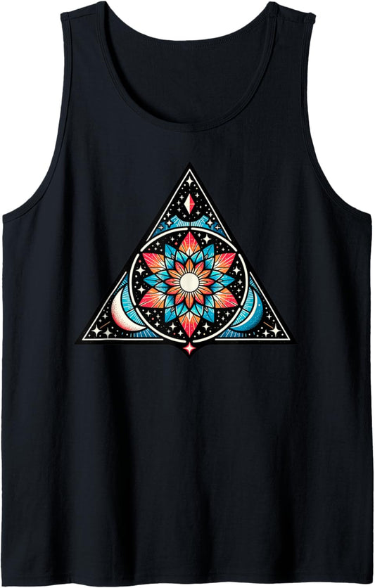 Geometric Floral Mandala Art For Designation Tank Top