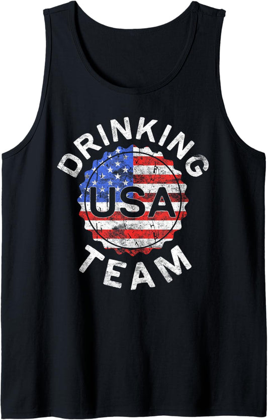 Usa Drinking Team T Shirt 4Th Of July Shirt Tank Top